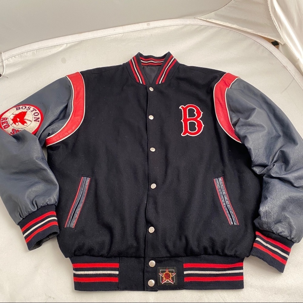 JH Designs Boston Red Sox reversible bomber jacket